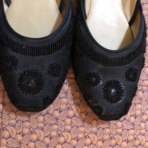 Woman’s Flats size *9 Easy USA Black Beaded